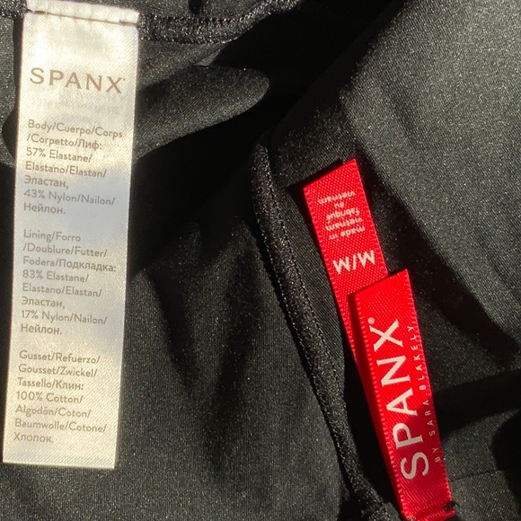 Spanx Bodysuit Open Bust Mid Thigh Ladies Medium in Very Black Shapewear - Picture 15 of 16